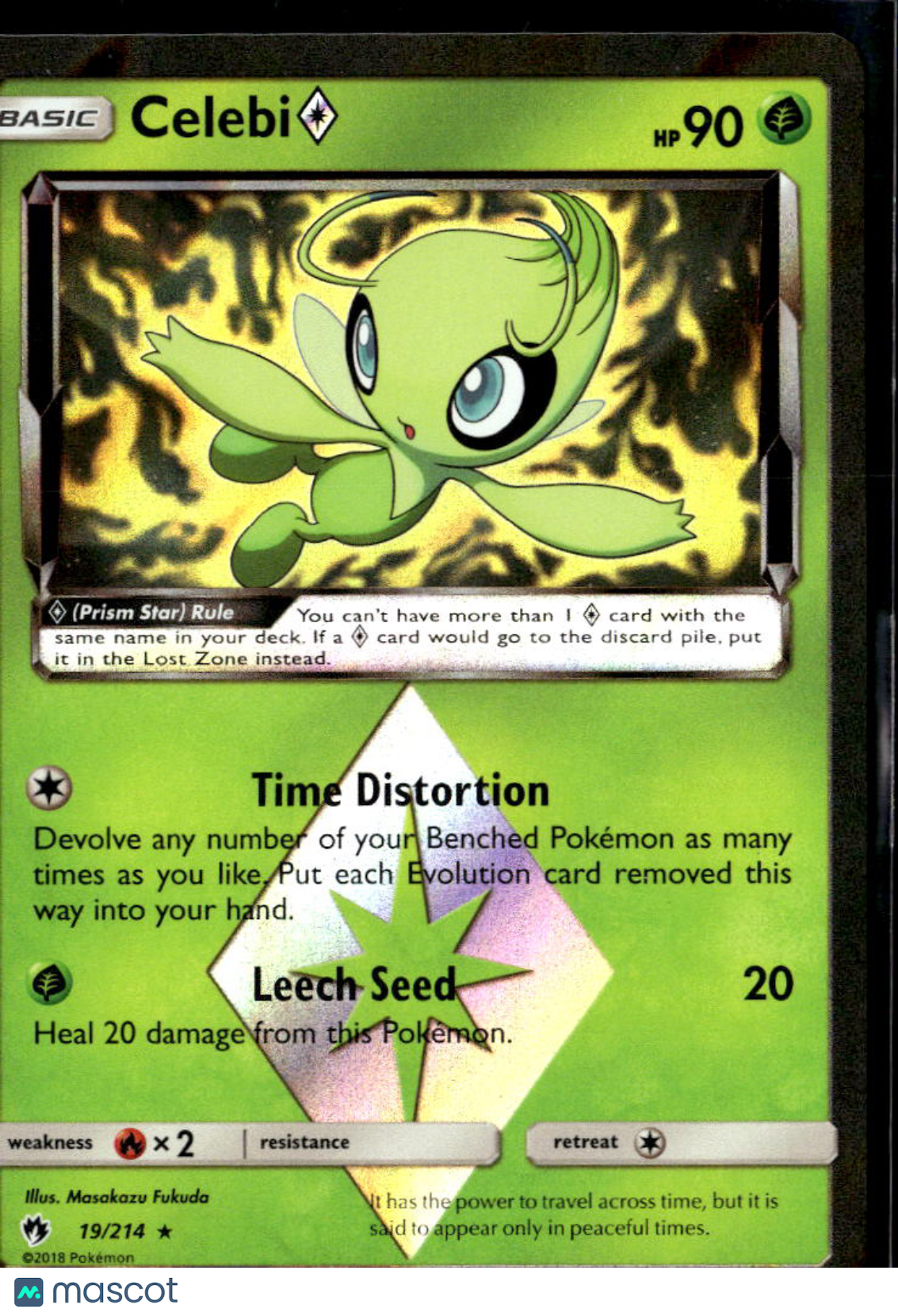 Celebi ◇ 2018 Lost Thunder Holo Rare #19/214