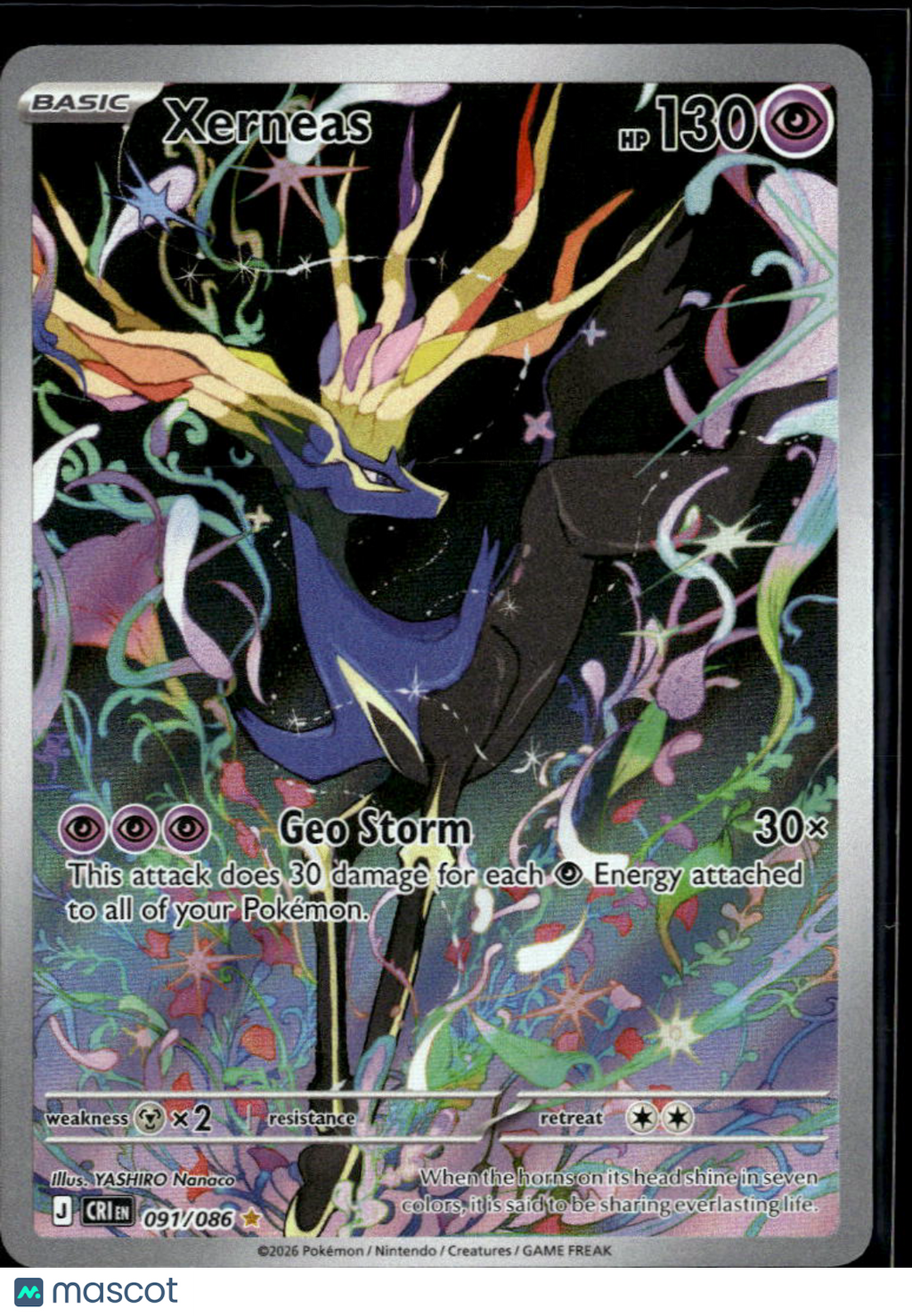 Xerneas 2026 Chaos Rising Holo Secret Rare #91/86