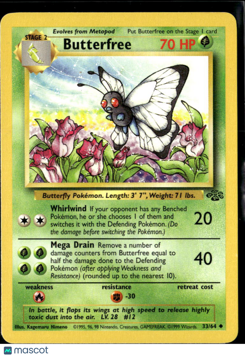Butterfree 1999 Jungle Uncommon #33/64