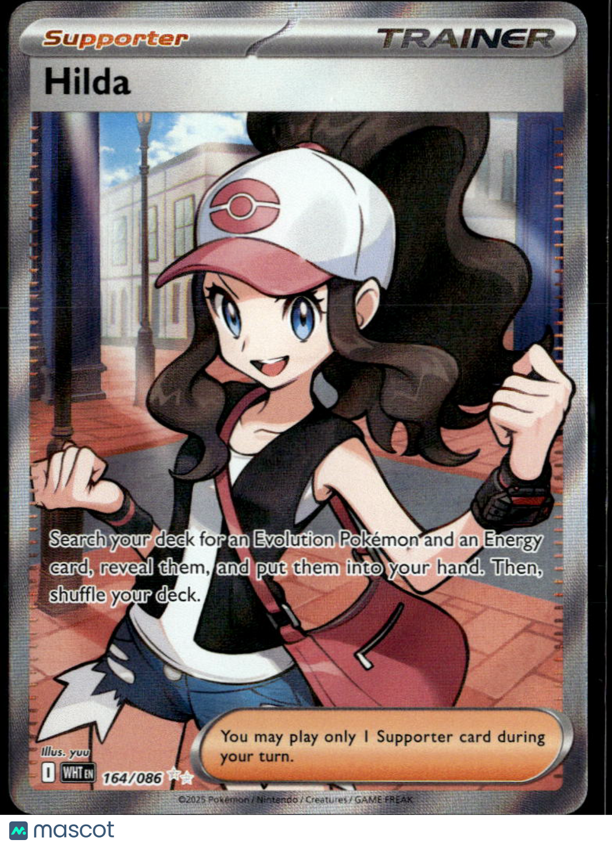 Hilda 2025 White Flare Holo Secret Rare FA SAR #164/86