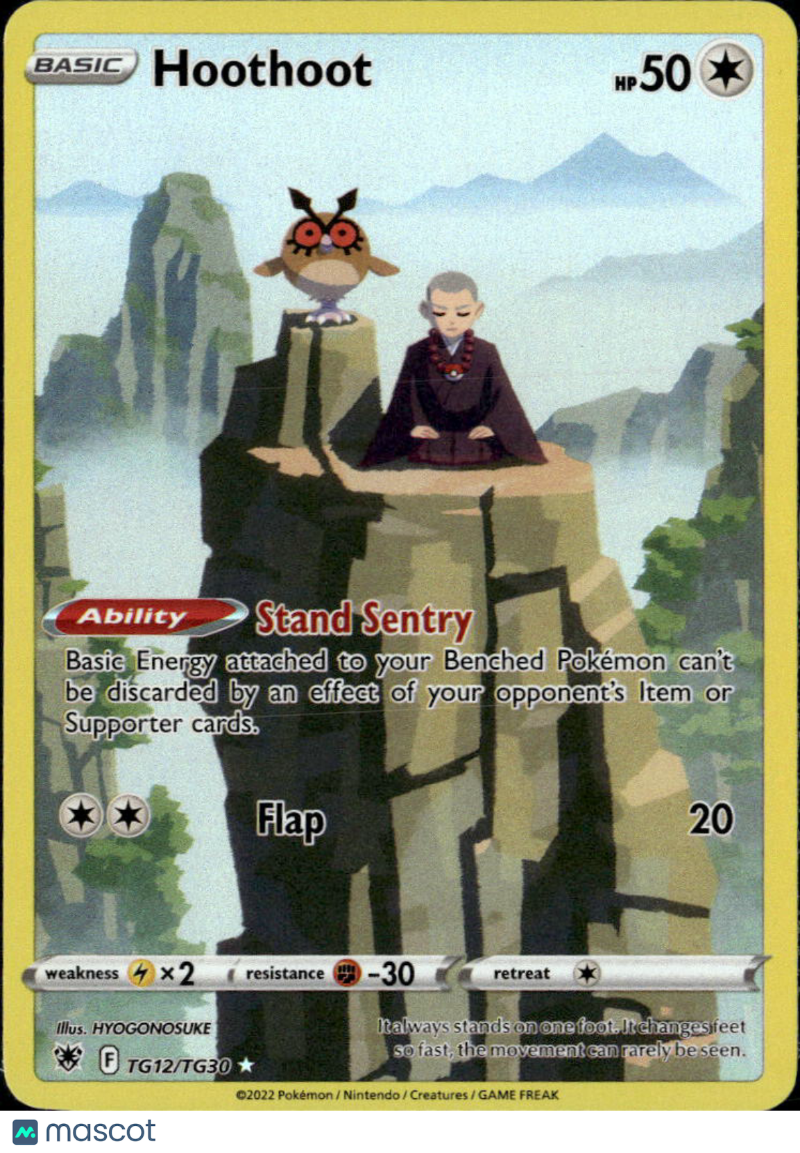 Hoothoot 2022 Astral Radiance Holo Rare CHR #TG12/TG30