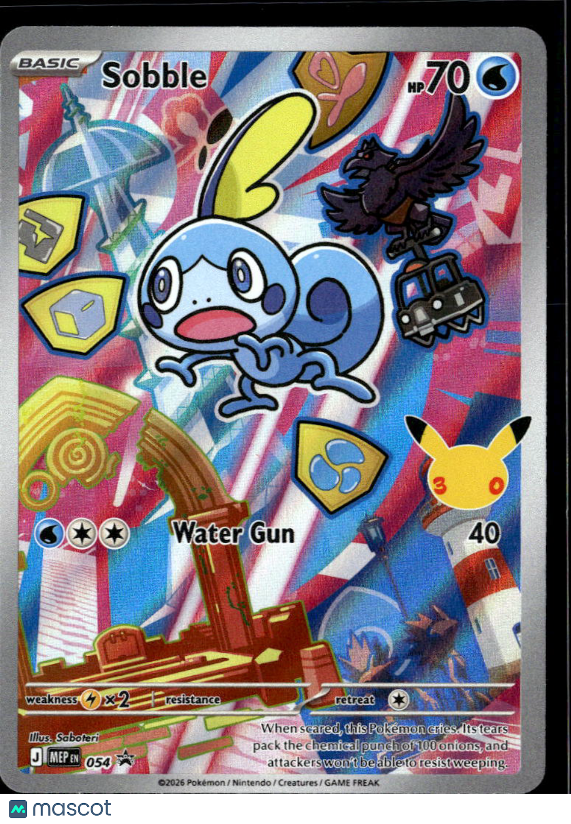 Sobble Mega Evolution Holo Black Star Promo FA #MEP EN 054