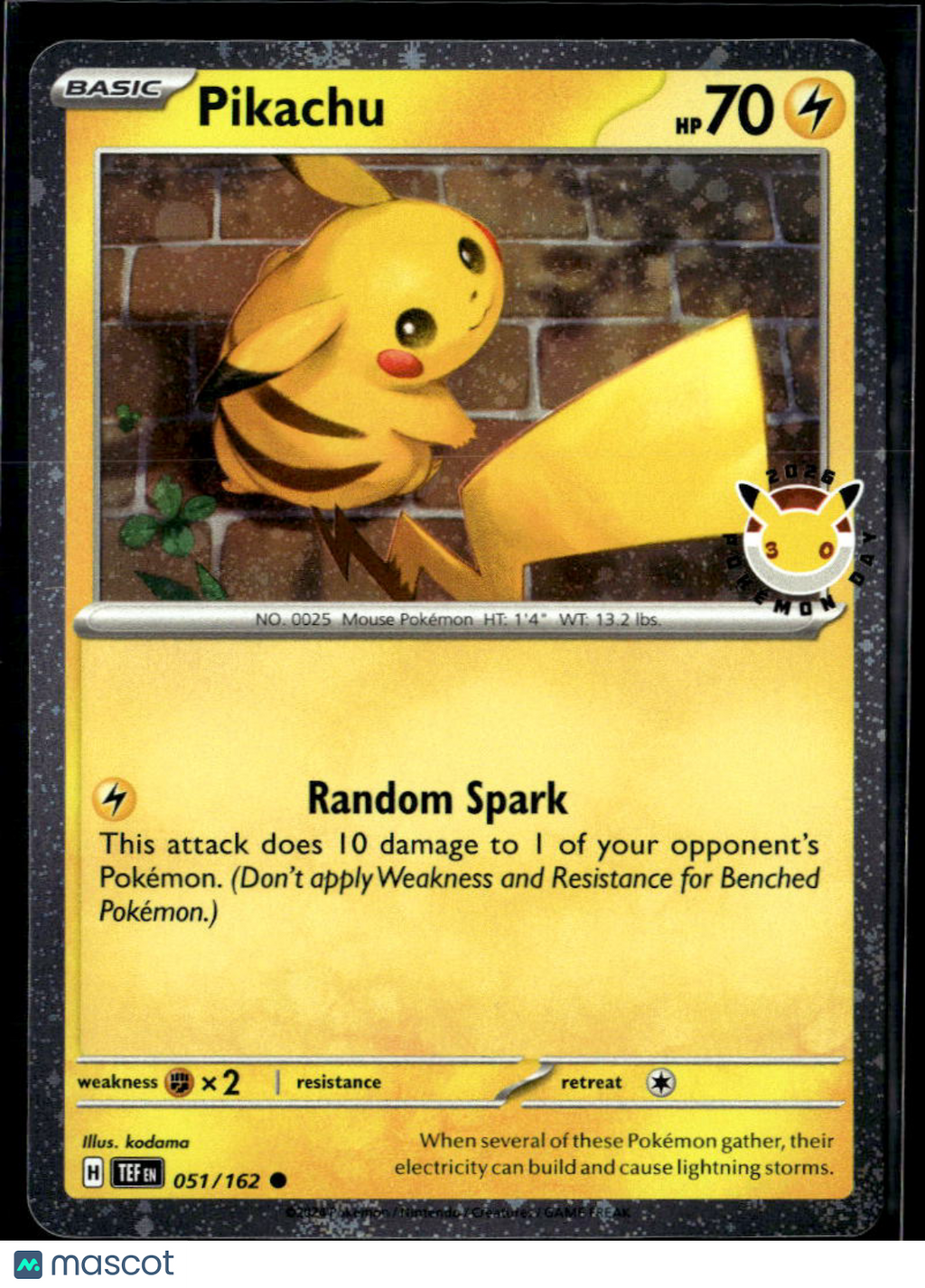 Pikachu 2024 Temporal Forces #51/162