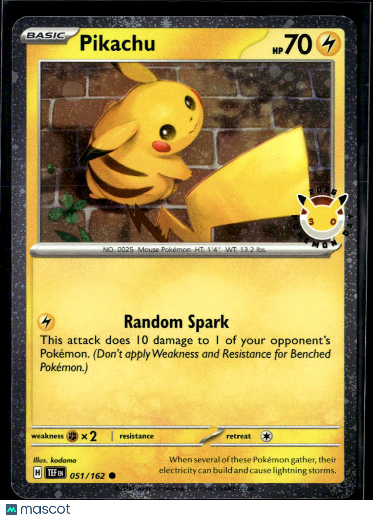 Pikachu 2024 Temporal Forces #51/162
