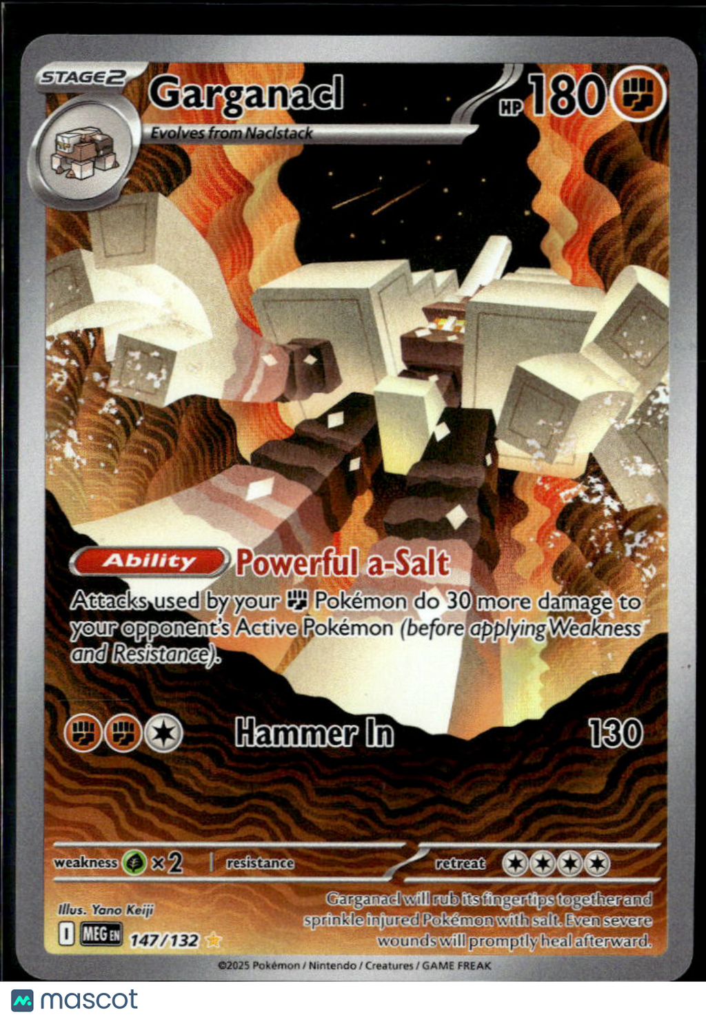 Garganacl 2025 Mega Evolution Holo Secret Rare #147/132