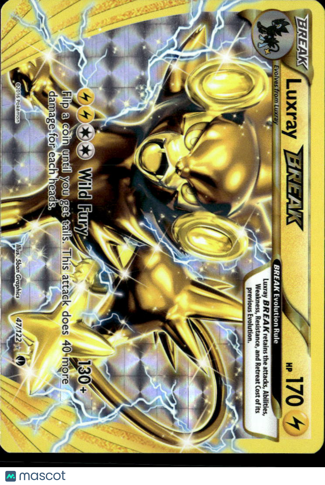 Luxray Break 2016 BREAKpoint Holo Rare #47/122