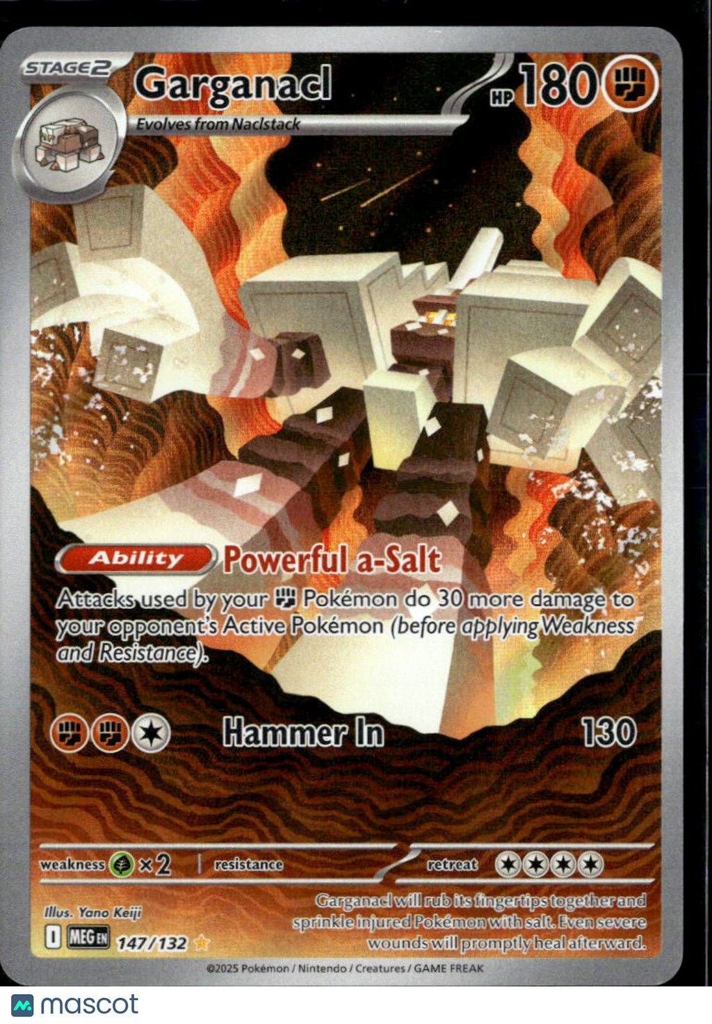 Garganacl 2025 Mega Evolution Holo Secret Rare #147/132