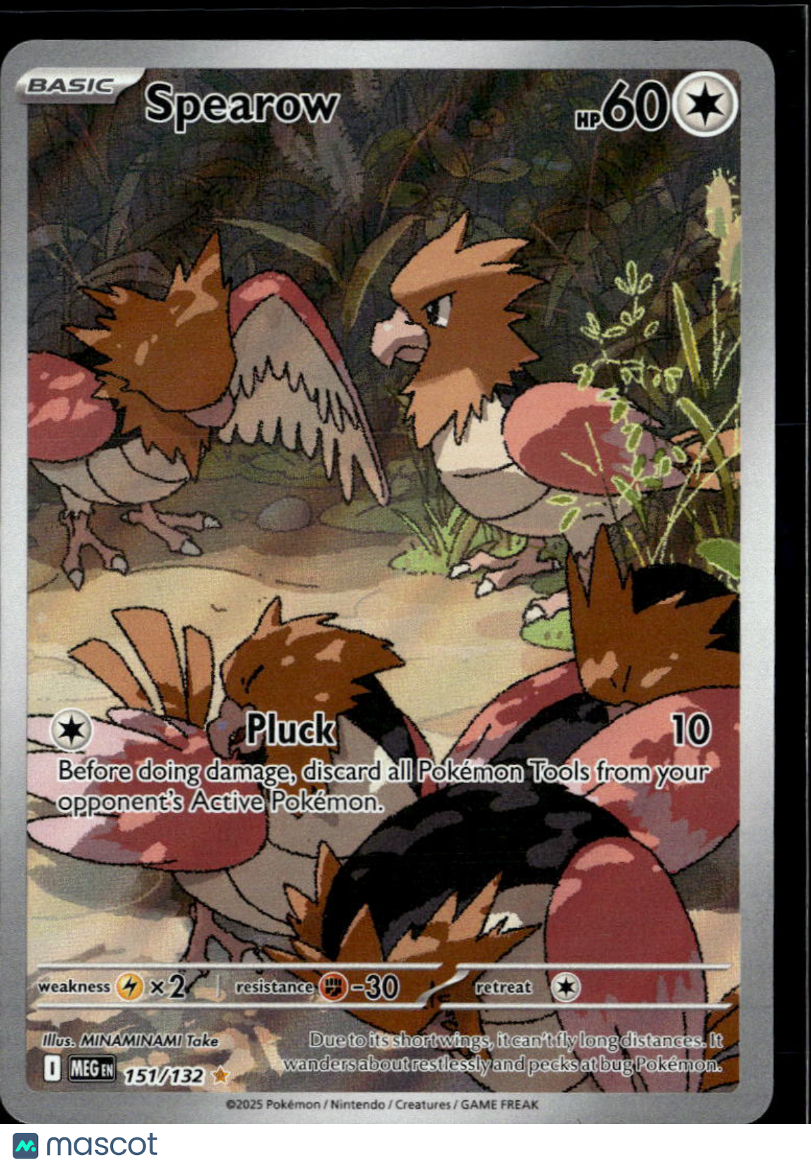 Spearow 2025 Mega Evolution Holo Secret Rare #151/132