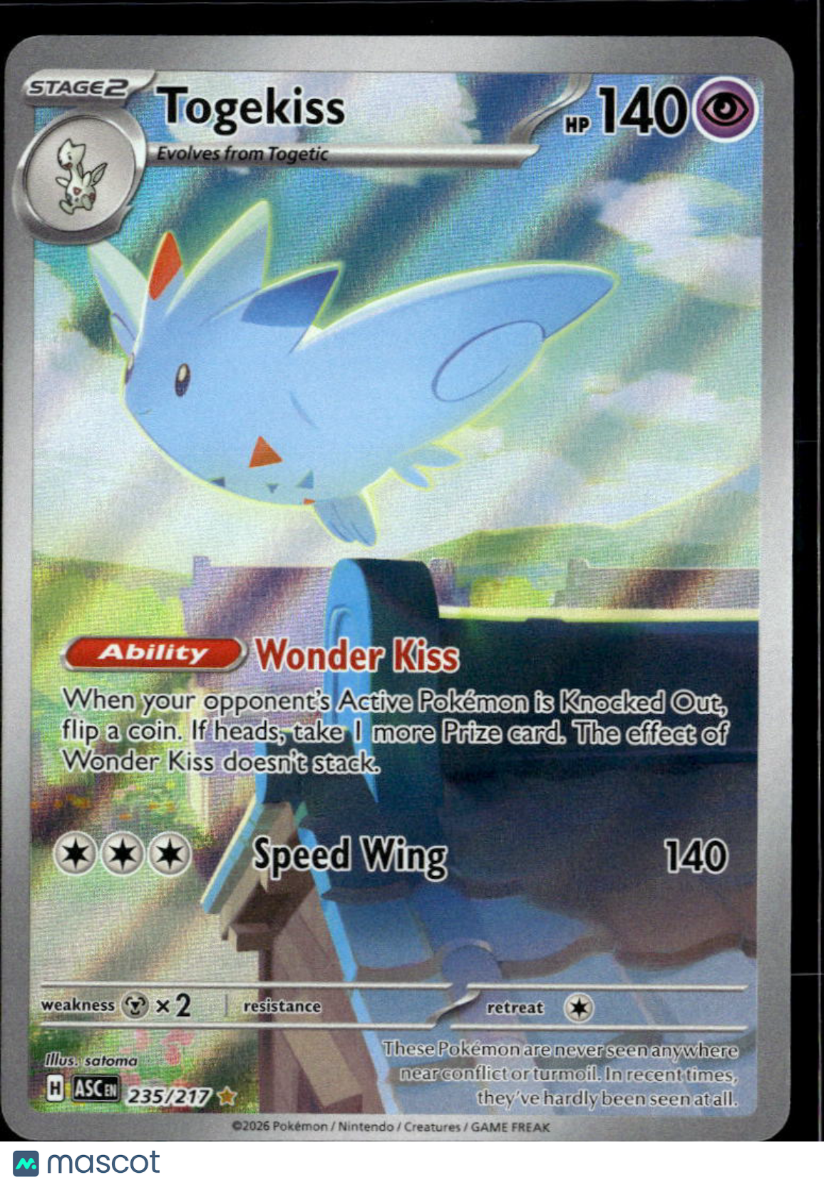 Togekiss 2026 Mega Evolution – Ascended Heroes Holo Secret Rare #235/217