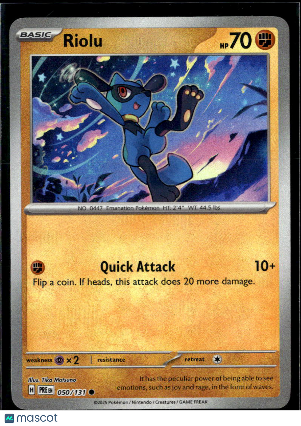 Riolu 2025 Prismatic Evolutions #50/131