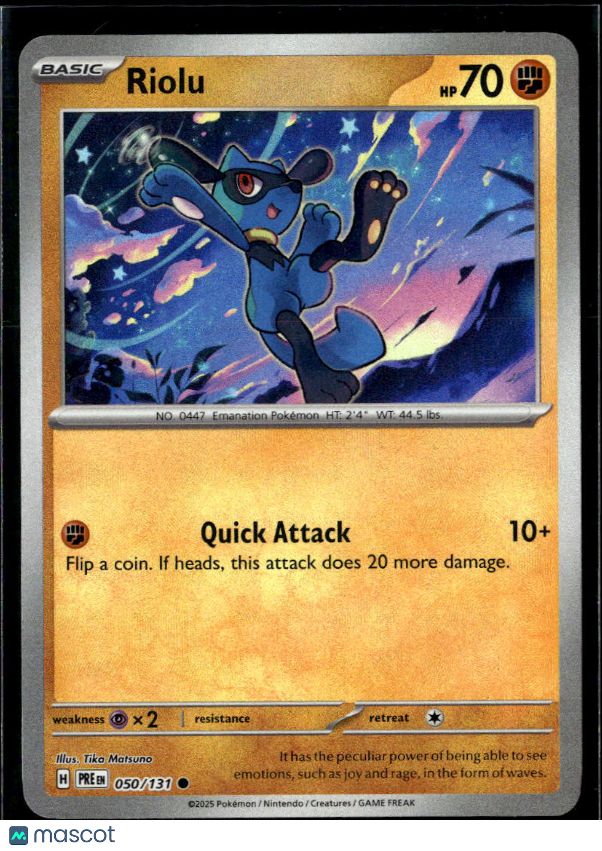 Riolu 2025 Prismatic Evolutions #50/131