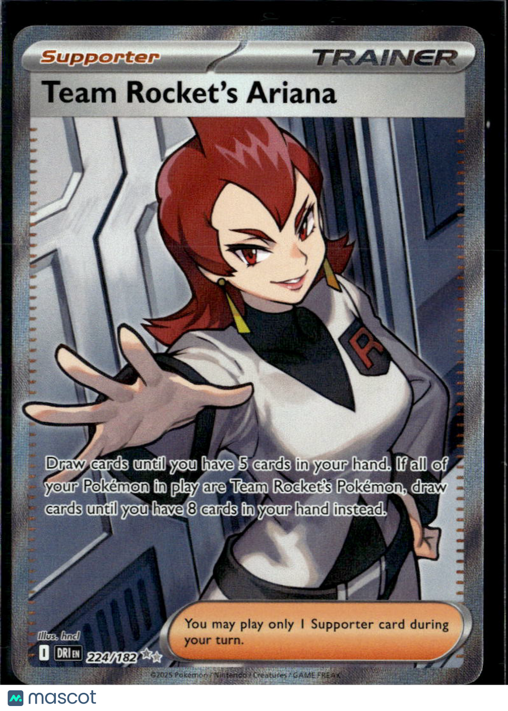 Team Rocket's Ariana 2025 Destined Rivals Holo Secret Rare SR FA #224/182