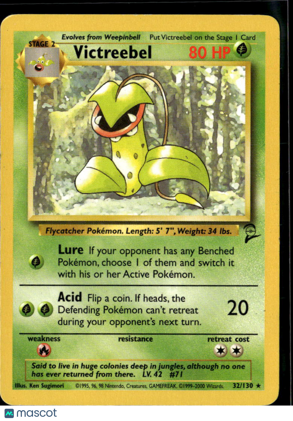 Victreebel 2000 Base Set 2 Rare #32/130
