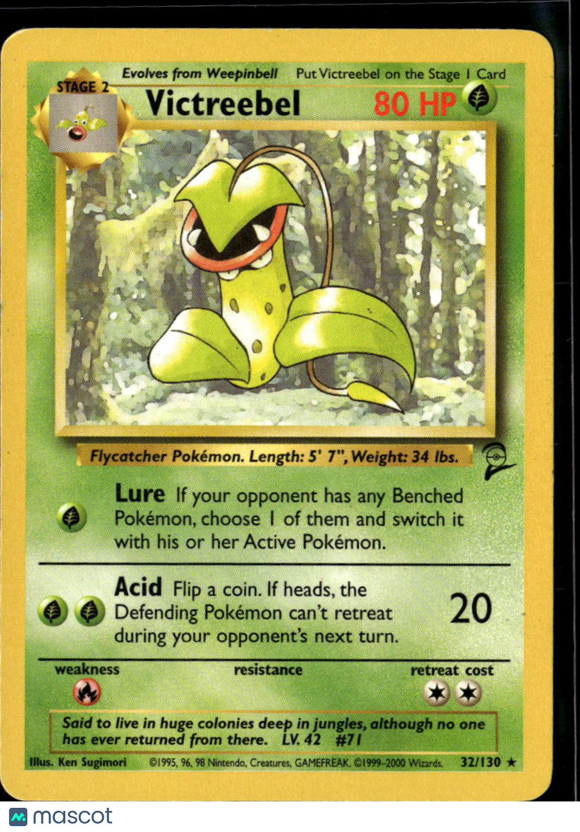 Victreebel 2000 Base Set 2 Rare #32/130
