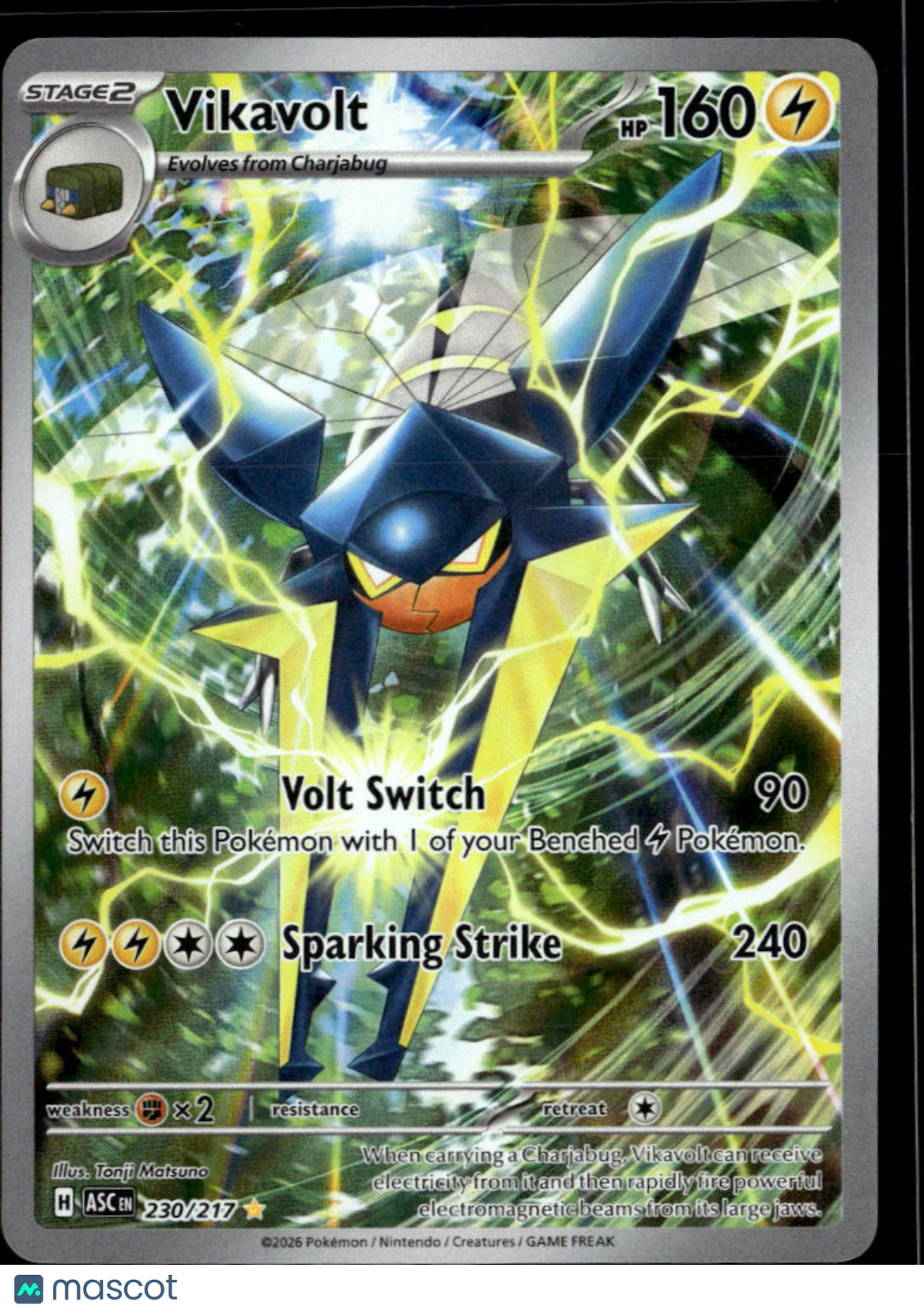 Vikavolt 2026 Mega Evolution – Ascended Heroes Holo Secret Rare #230/217