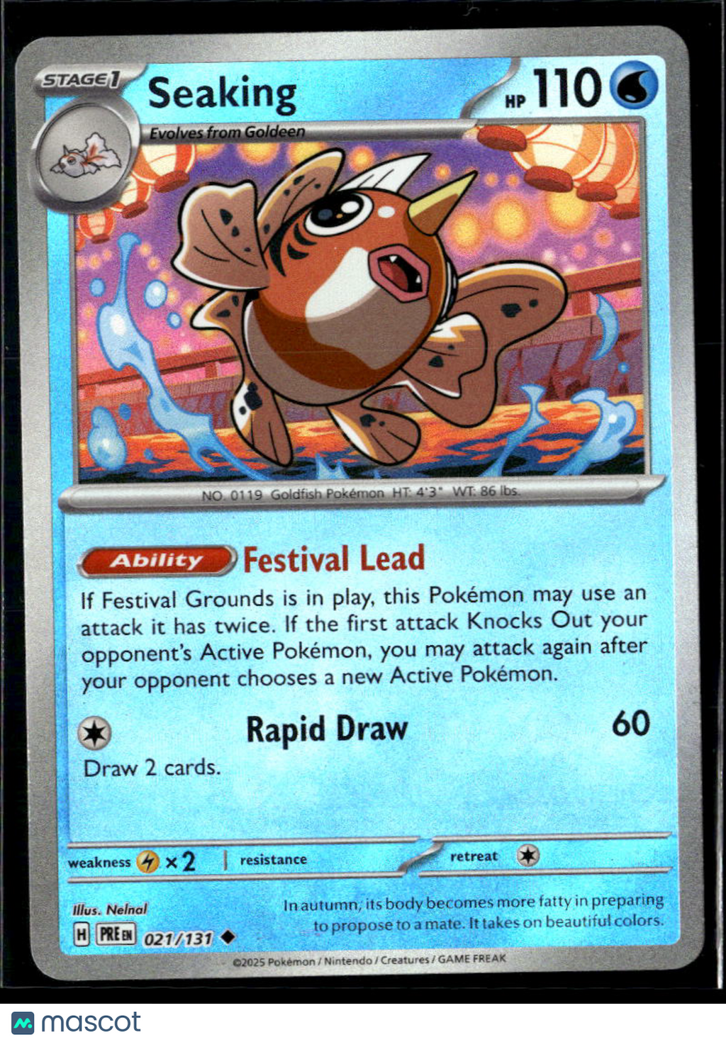 Seaking 2025 Prismatic Evolutions Uncommon #21/131