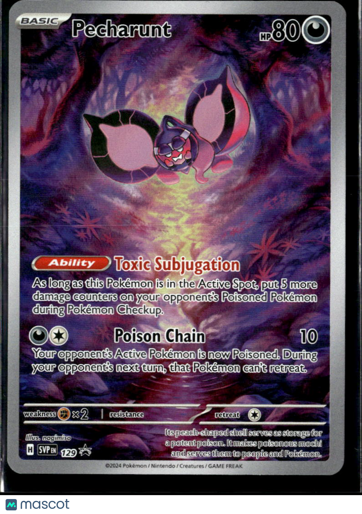 Pecharunt Scarlet & Violet Holo Black Star Promo #SVP EN 129