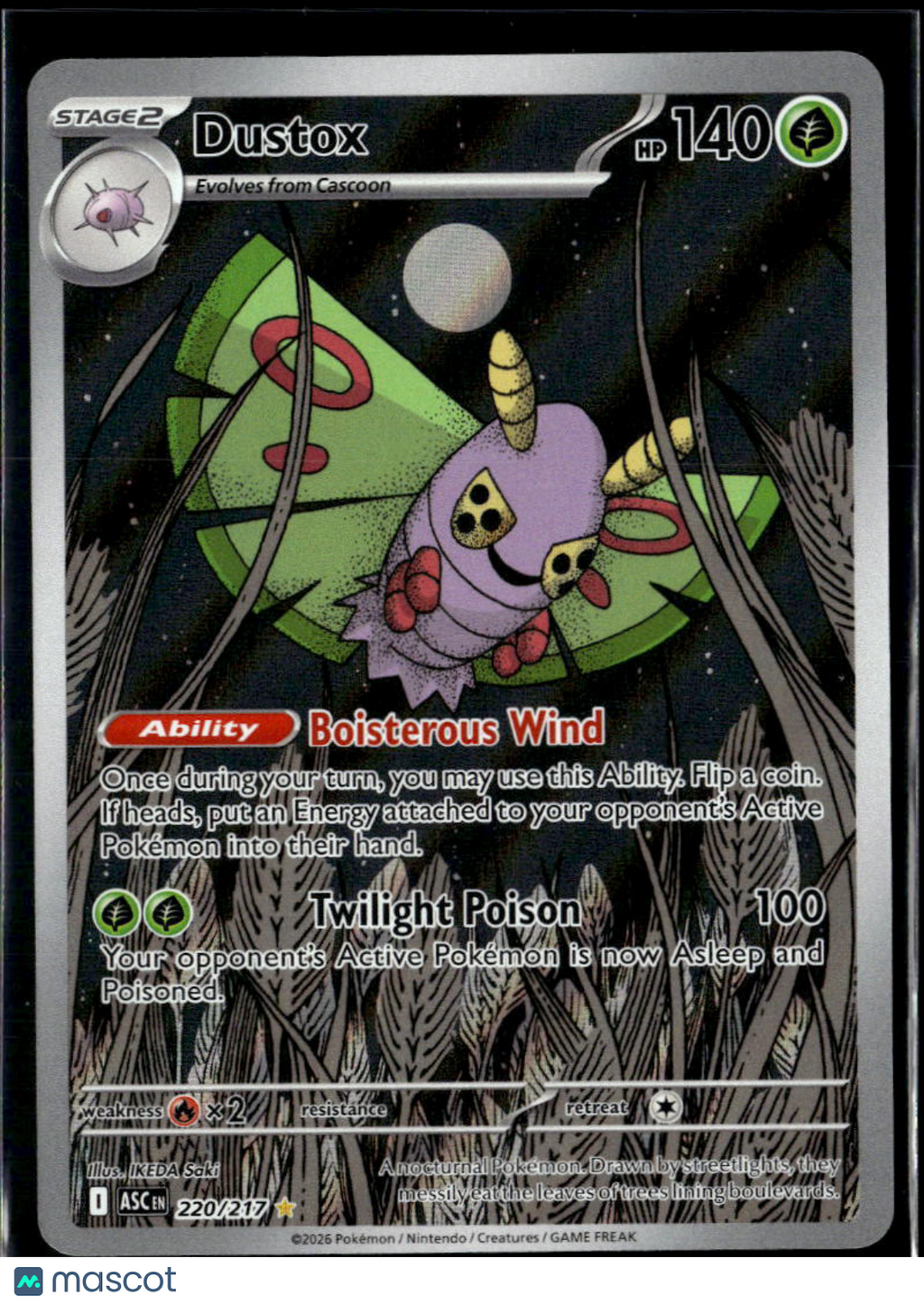Dustox 2026 Mega Evolution – Ascended Heroes Holo Secret Rare #220/217