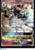 Alolan Ninetales GX 2018 Lost Thunder Holo Rare RR #132/214