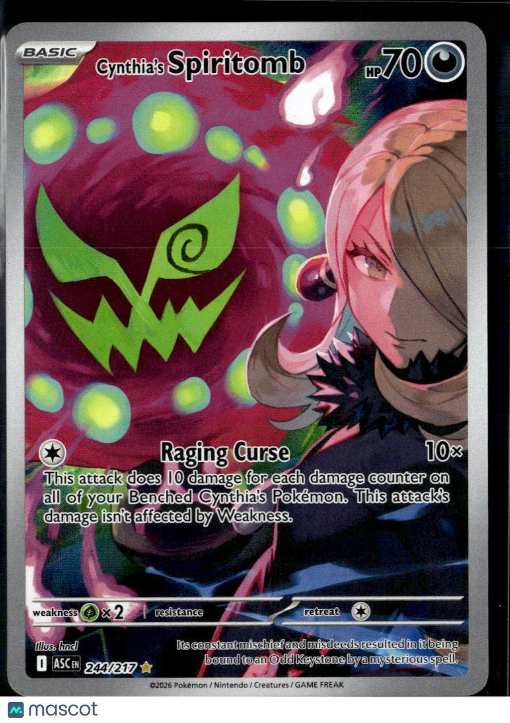 Cynthia's Spiritomb 2026 Ascended Heroes Holo Secret Rare #244/217