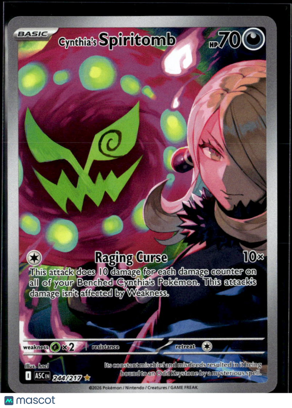 Cynthia's Spiritomb 2026  Ascended Heroes Holo Secret Rare FA #244/217