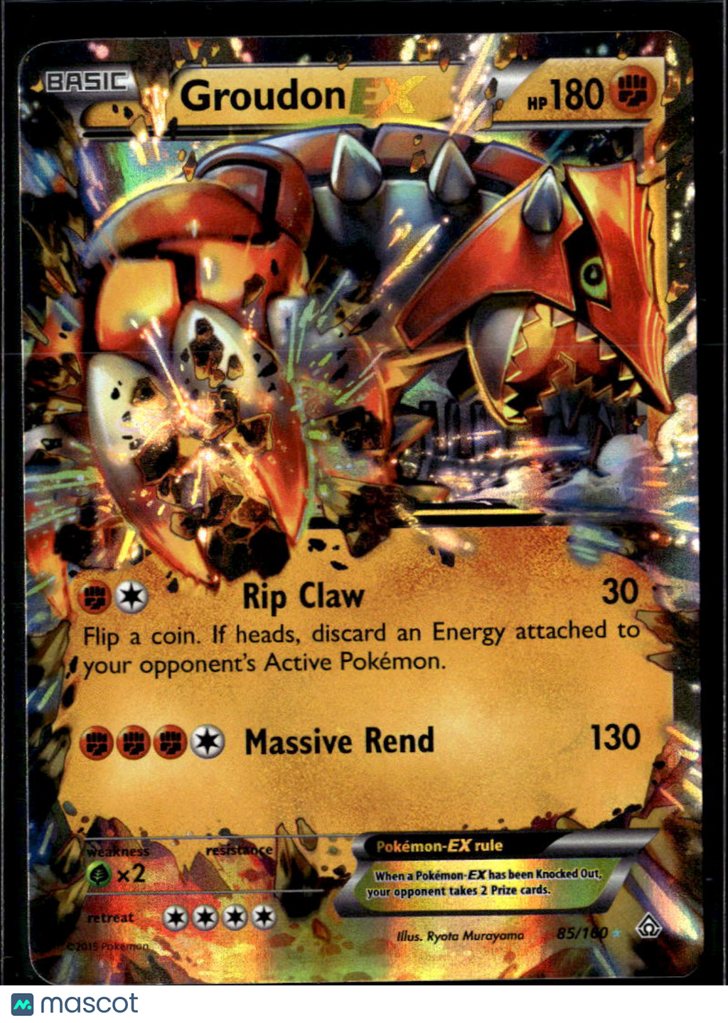 Groudon EX 2015 Primal Clash Holo Rare #85/160