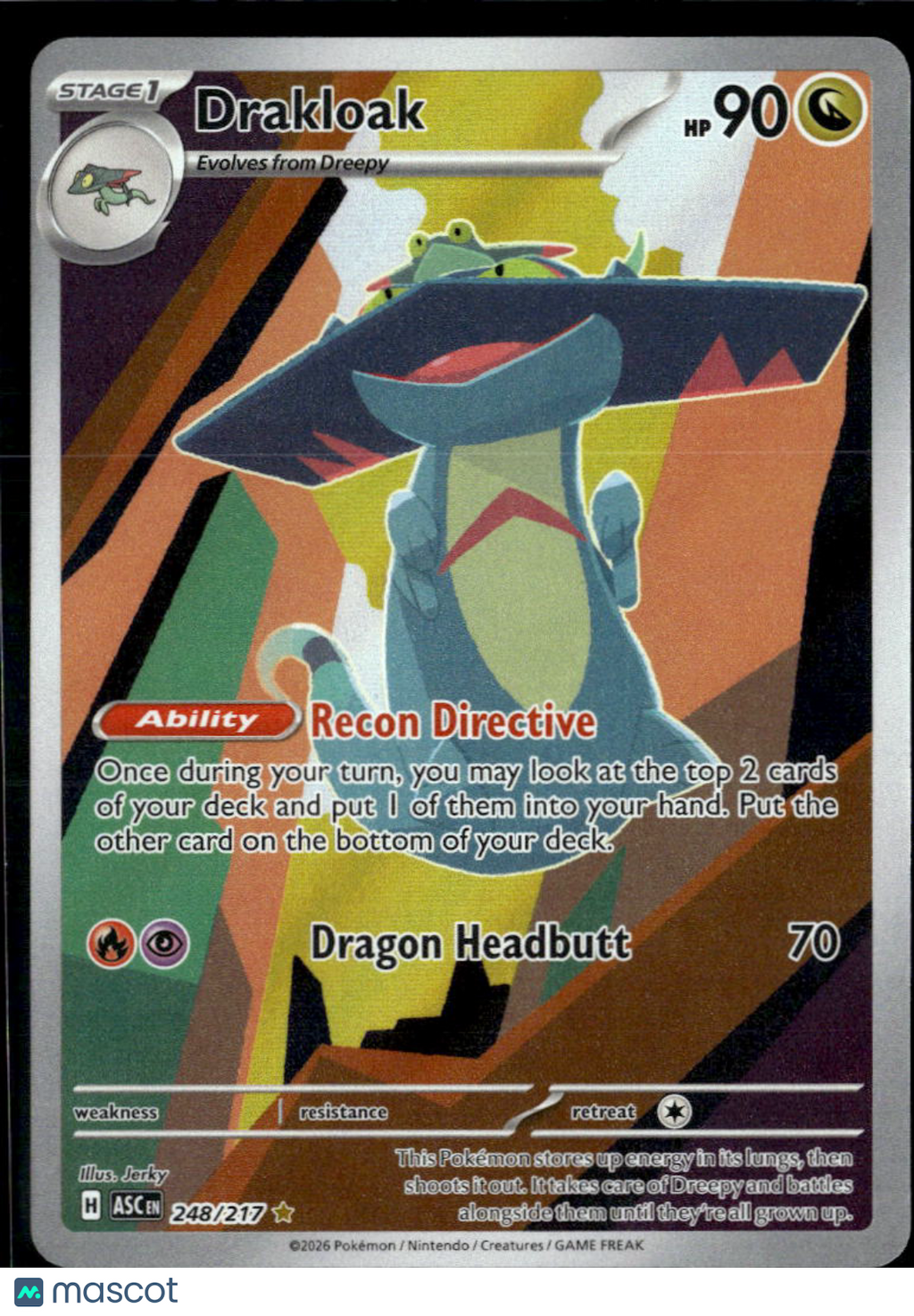 Drakloak 2026 Mega Evolution – Ascended Heroes Holo Secret Rare #248/217