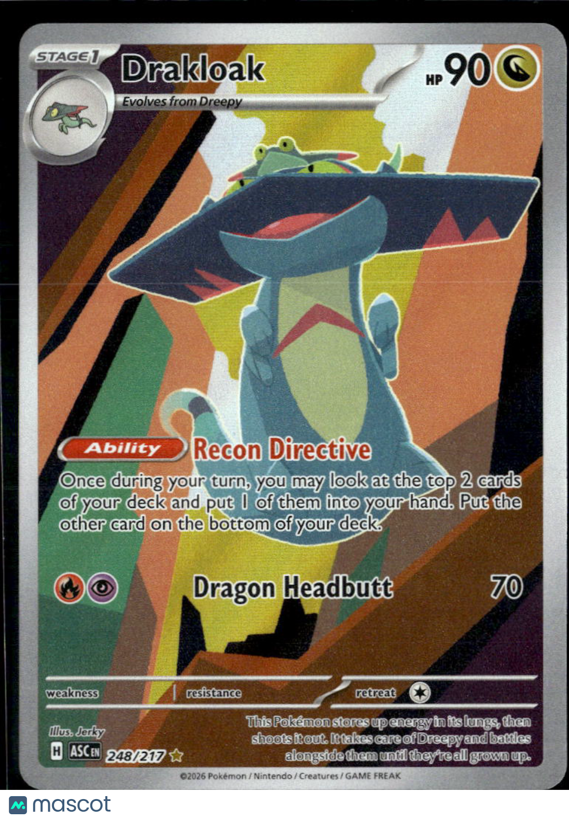 Drakloak 2026 Mega Evolution – Ascended Heroes Holo Secret Rare #248/217