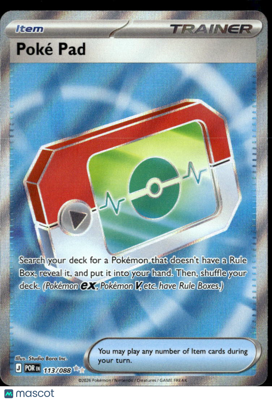 Poké Pad 2026 Mega Evolution – Perfect Order Holo Secret Rare UR #113/88