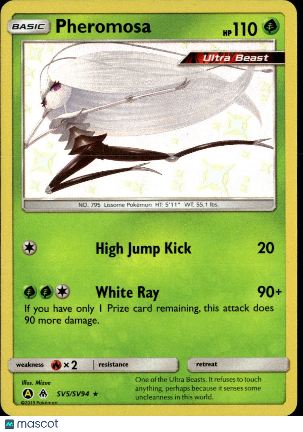 Pheromosa 2019 Hidden Fates Holo Rare #SV5/SV94