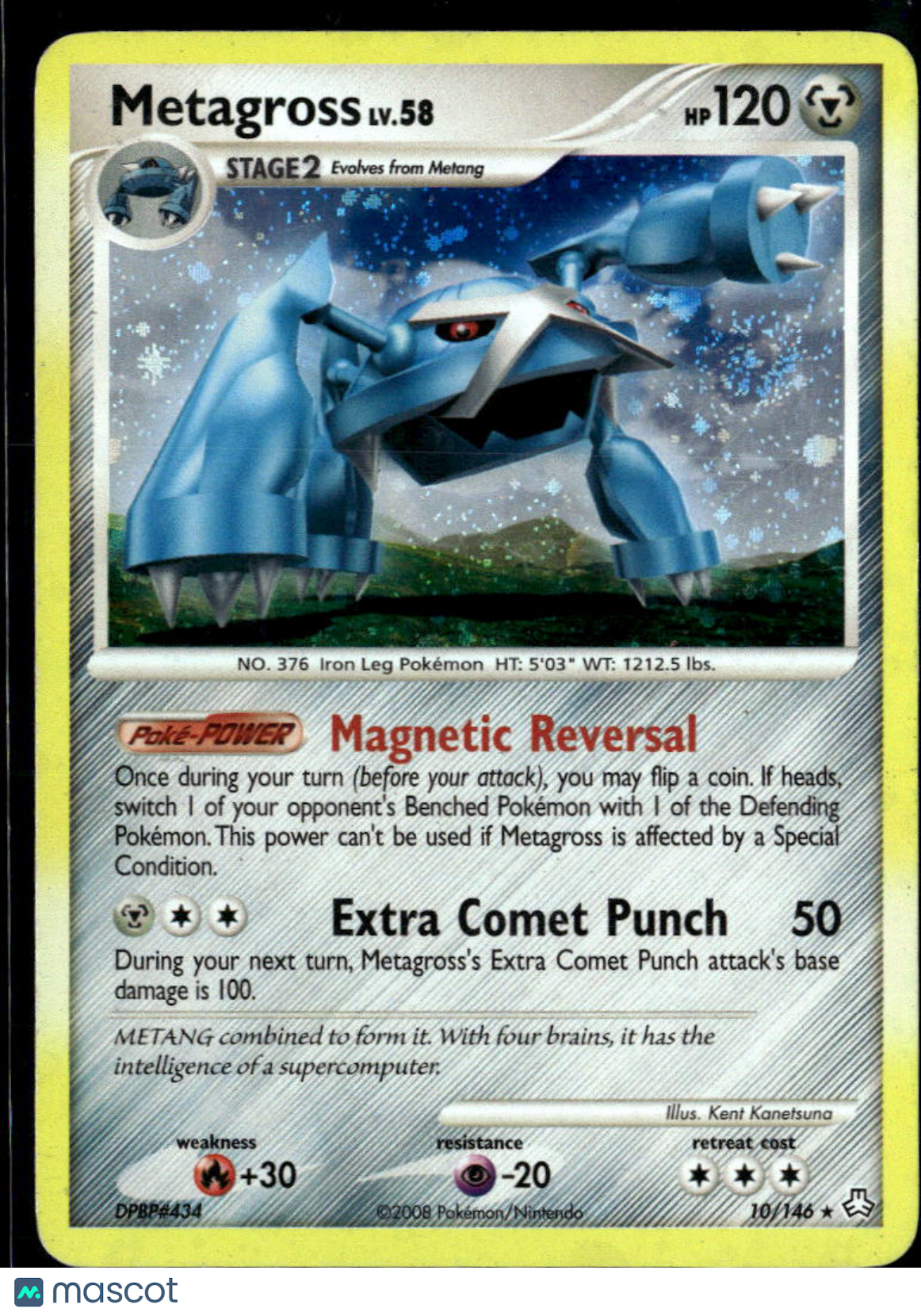 Metagross 2012 Legends Awakened Holo Rare #10/146
