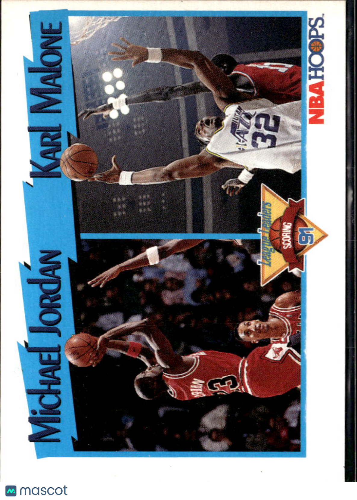 Karl Malone Michael Jordan 1991 Hoops Utah Jazz Chicago Bulls