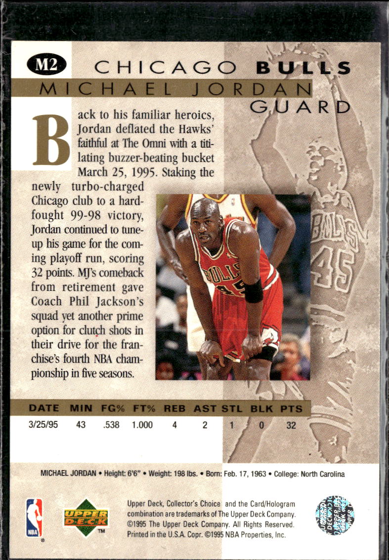 Michael Jordan 1995 Upper Deck Collector's Choice Chicago Bulls