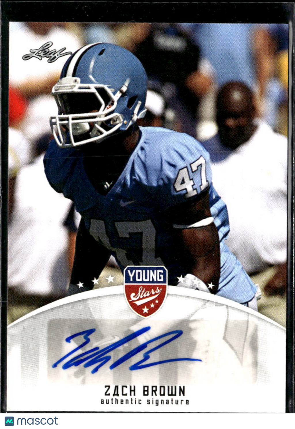 Zach Brown 2012 Leaf Young Stars Auto Autograph RC North Carolina