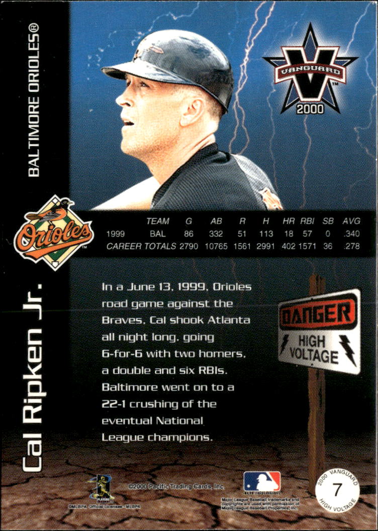 Cal Ripken Jr. 2000 Pacific Vanguard High Voltage Baltimore Orioles