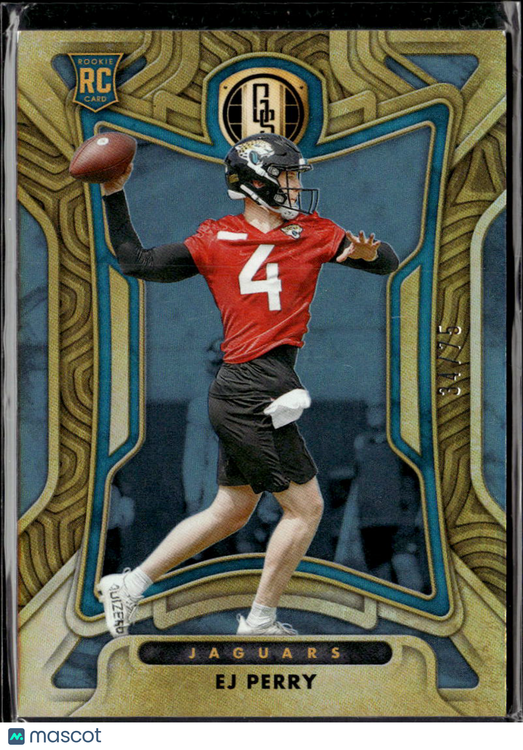 EJ Perry 2022 Gold Standard RC Rookie 34/75 Jacksonville Jaguars