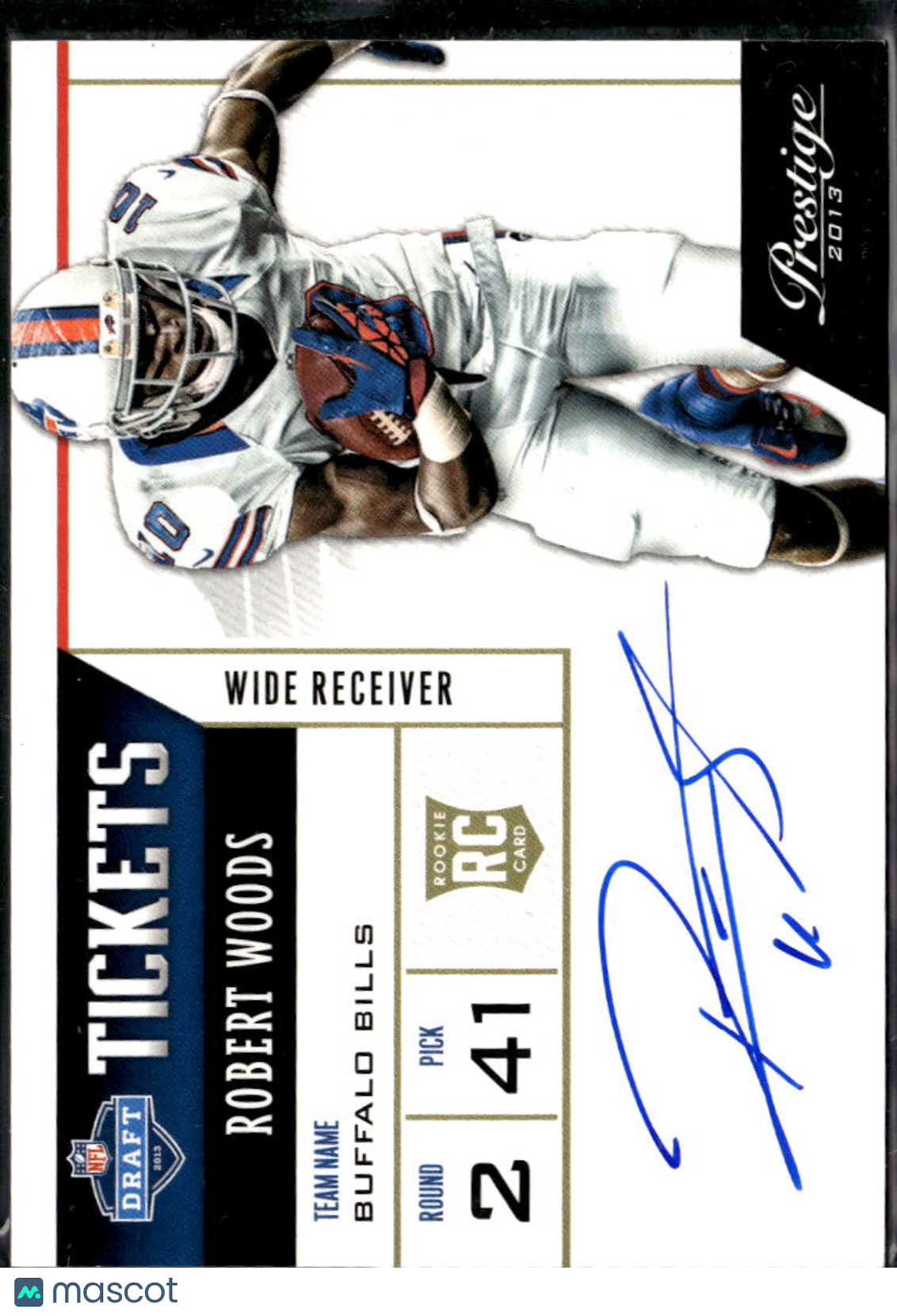 Robert Woods 2013 Panini Prestige Auto Autograph RC Buffalo Bills