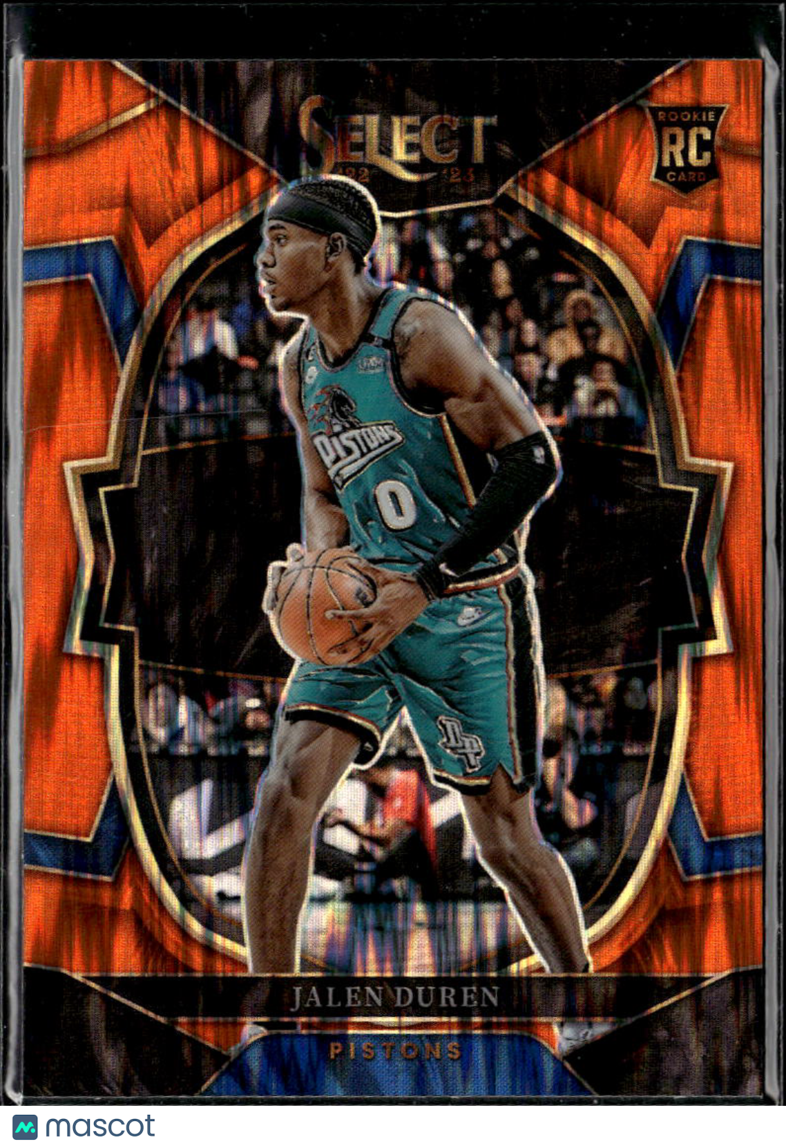Jalen Duren 2023 Select RC Rookie Orange Prizm Detroit Pistons
