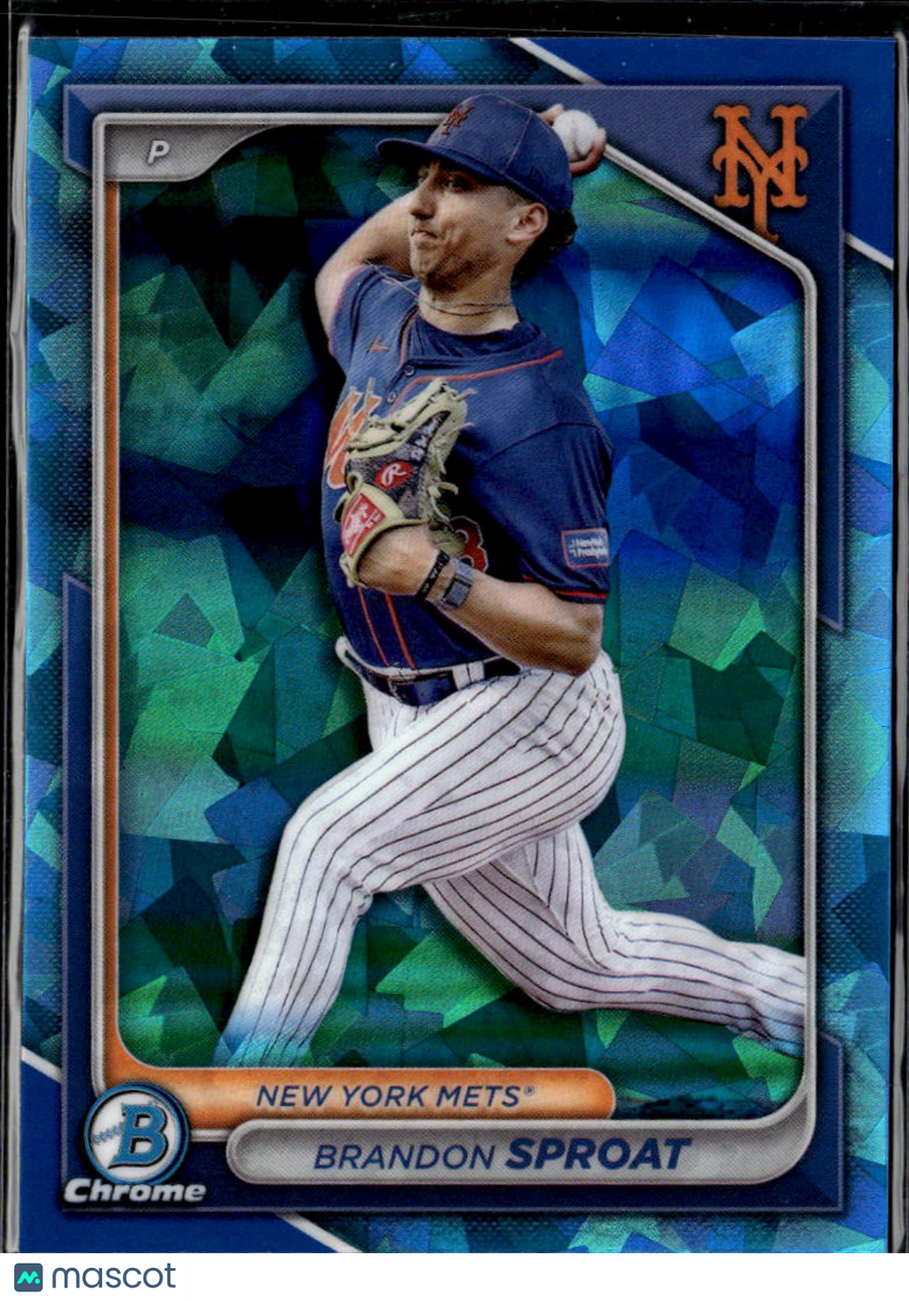 Brandon Sproat 2024 Bowman Chrome Sapphire New York Mets
