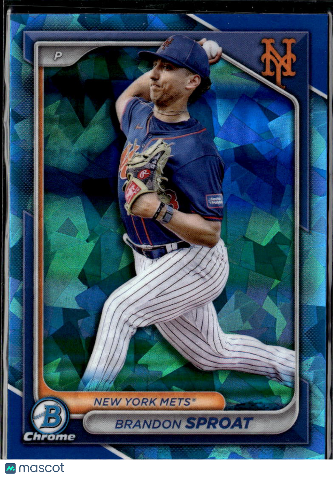 Brandon Sproat 2024 Bowman Chrome Sapphire New York Mets