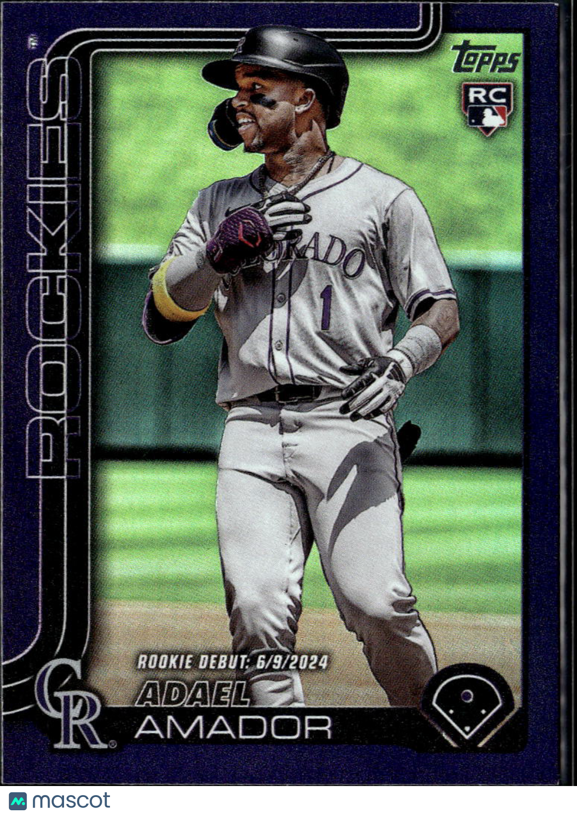 Adael Amador 2025 Topps Update Series RC Purple /250 Colorado Rockies