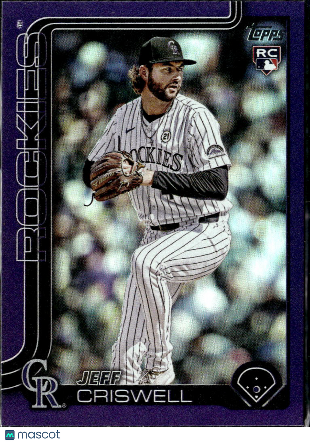 Jeff Criswell 2025 Topps Update Series RC Purple /250 Colorado Rockies