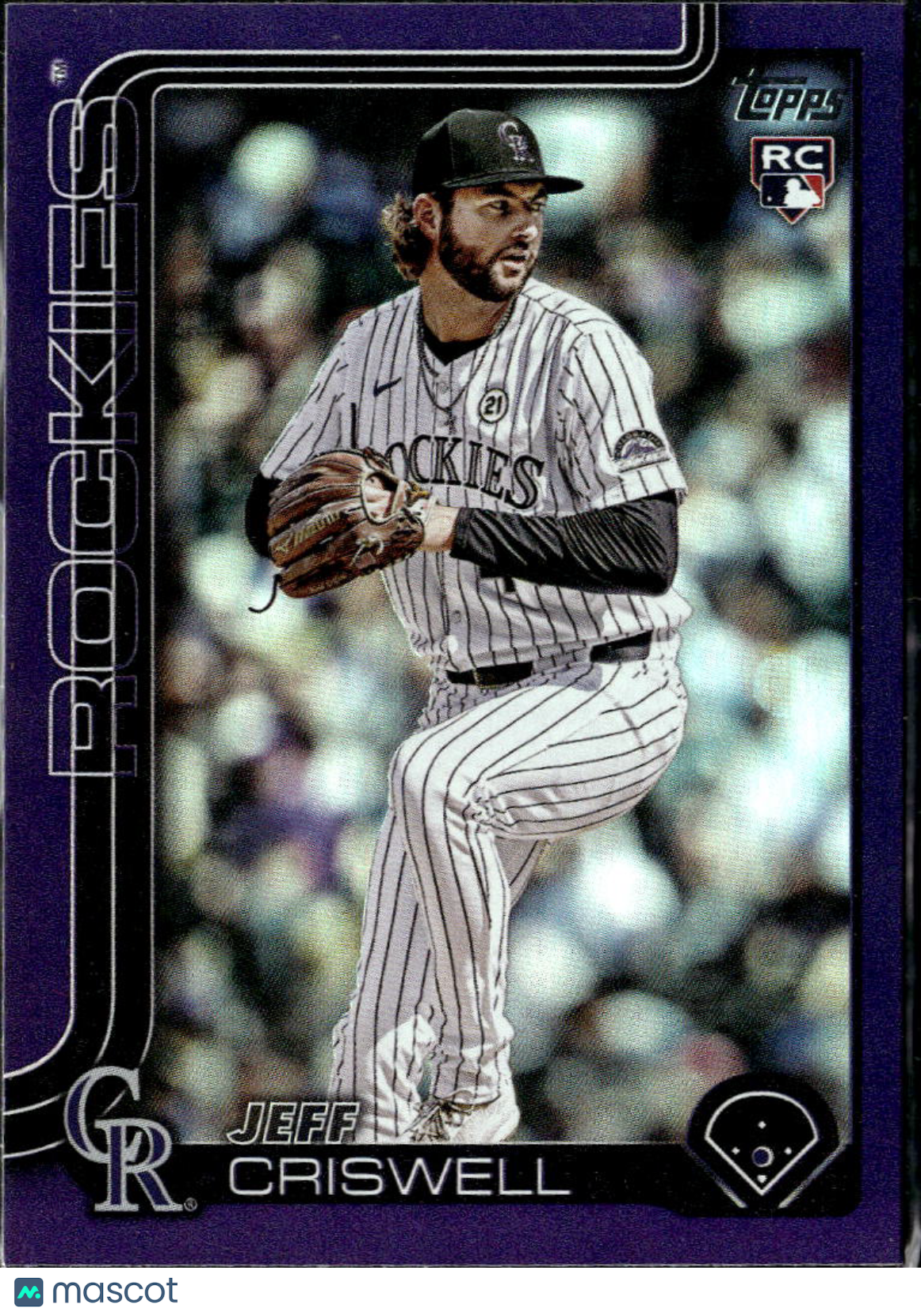 Jeff Criswell 2025 Topps Update Series RC Purple /250 Colorado Rockies