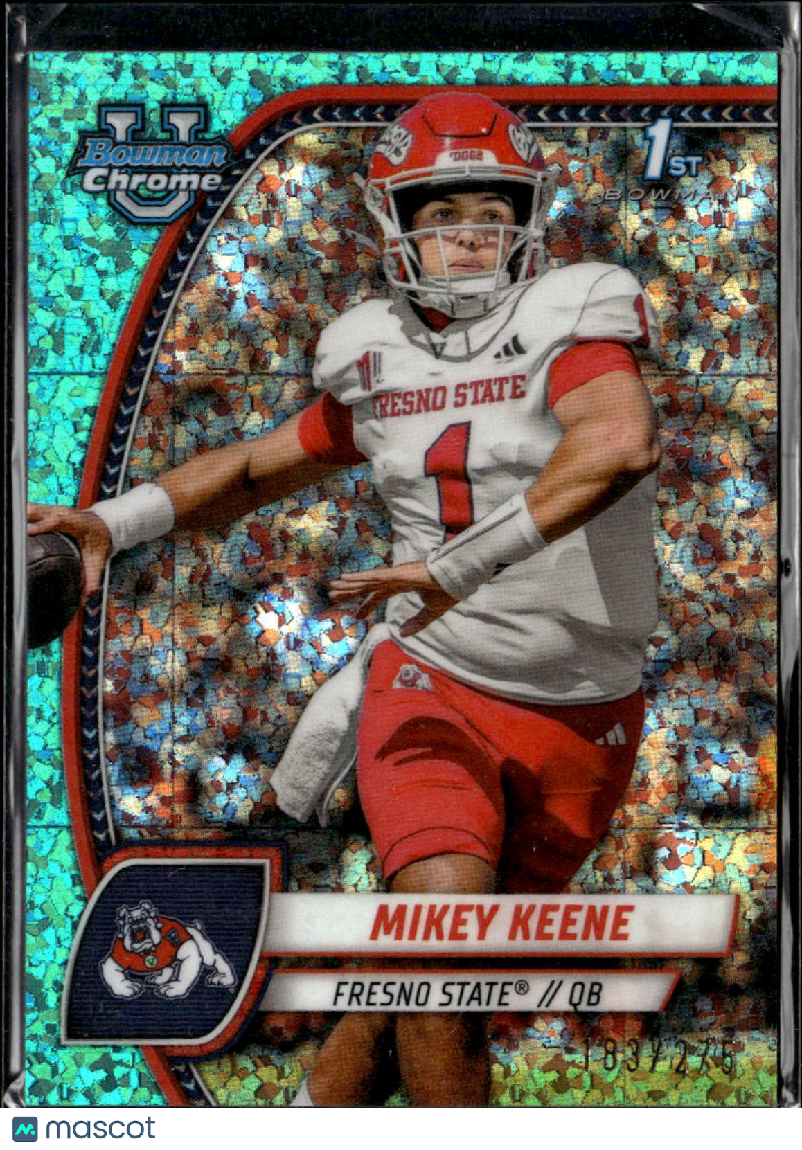 Mikey Keene 2024 Bowman Chrome 1st Aqua /275 Fresno State Bulldogs