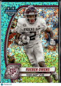 Rueben Owens 2024 Bowman Chrome Aqua Shimmer Refractor /275 Texas A&M Aggies