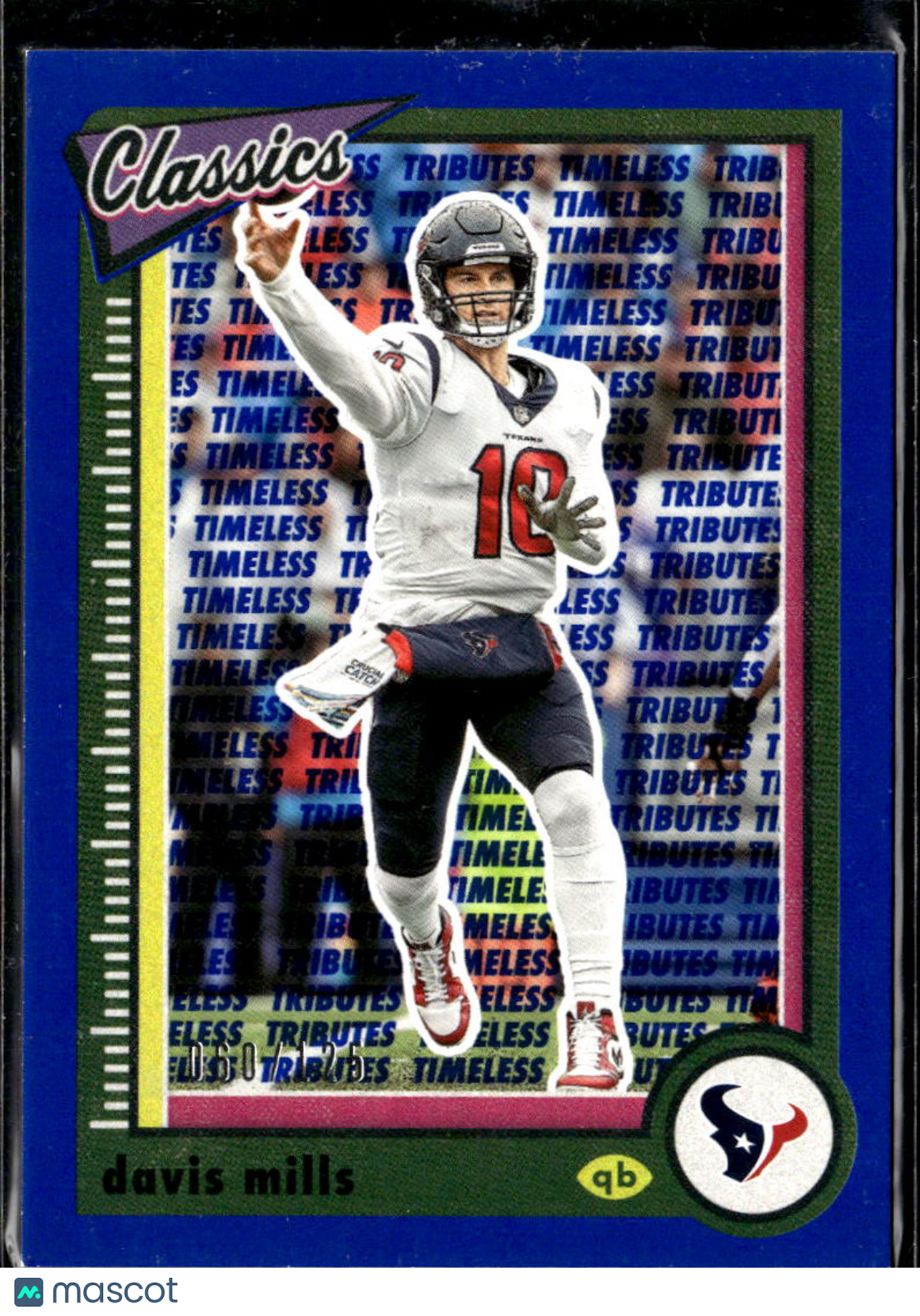 Davis Mills 2022 Panini Classics Blue 60/125 Houston Texans