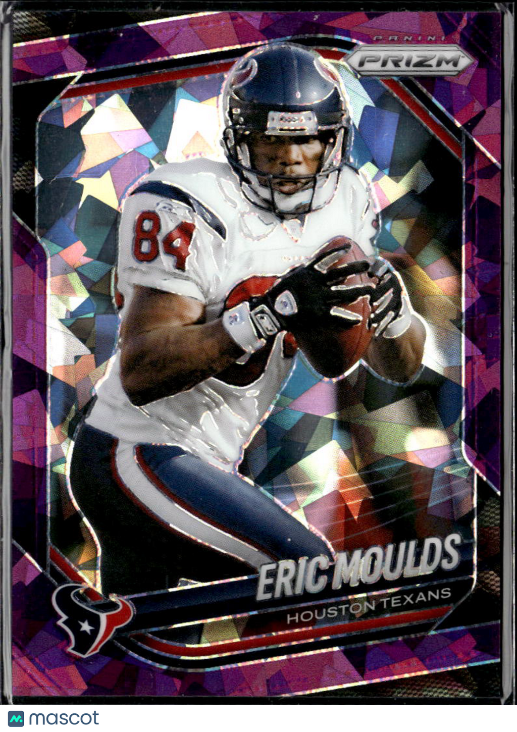 Eric Moulds 2025 Panini Prizm Purple Ice /225 Houston Texans