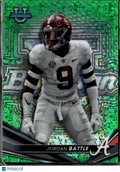 Jordan Battle 2022 Bowman's Best Green Shimmer /99 Alabama Crimson Tide
