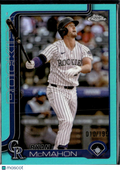 Ryan McMahon 2025 Topps Chrome Aqua Refractor /199 Colorado Rockies