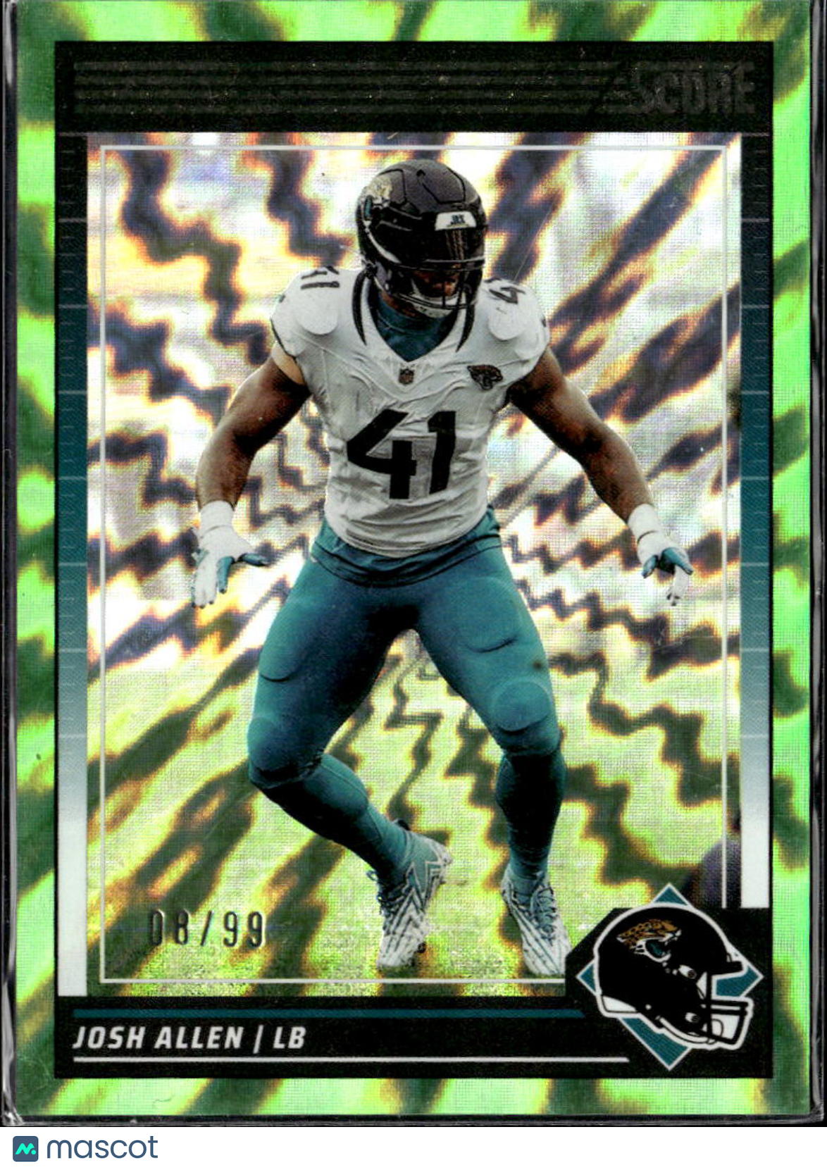 Josh Allen 2024 Panini Score Green 8/99 Jacksonville Jaguars